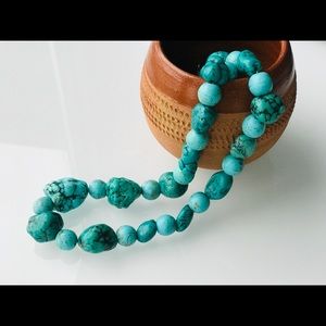 Turquoise nugget necklace 18'' long